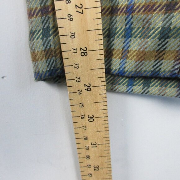 J. McLaughlin Yara Women's Ankle Pants 8 Green Check Stretch Preppy Work 410 - Picture 10 of 11